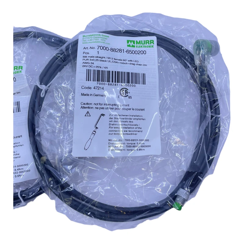 Murr Elektronik 7000-88281-6500200 Steckverbinder 3-polig 24V DC 4A VE: 2stk