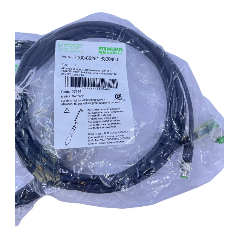 Murr Elektronik 7000-88281-6300400 Steckverbinder 3-polig 24V DC 4A VE: 2stk