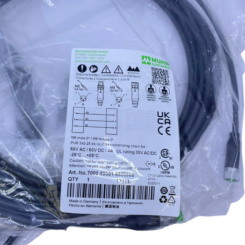 Murr Elektronik 7000-88001-6500500 Steckverbinder 50V AC 60V DC 4A VE: 2stk