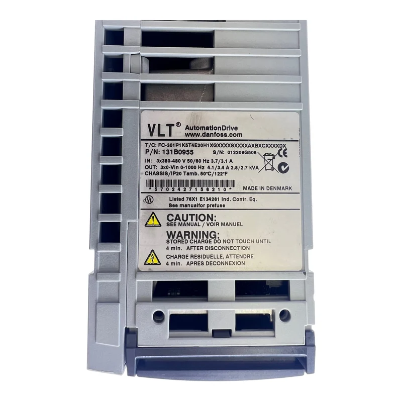 Danfoss FC-301P1K5T4E20H1 Frequenzumrichter 131B0955 Inp:3x380-480V 3.7/3.1A