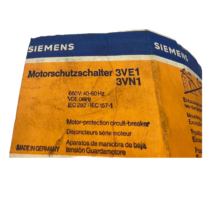 Siemens 3VE1010-2F Motorschutzschalter 300V 40-60Hz 0,63-1A 3polig