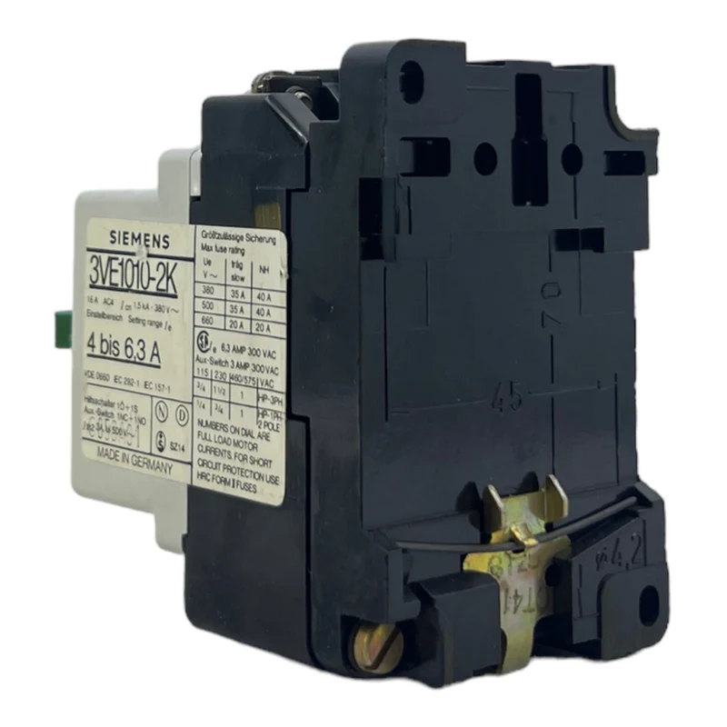 Siemens 3VE1010-2K Motoschutzschalter 300V AC 3polig Motorschutz