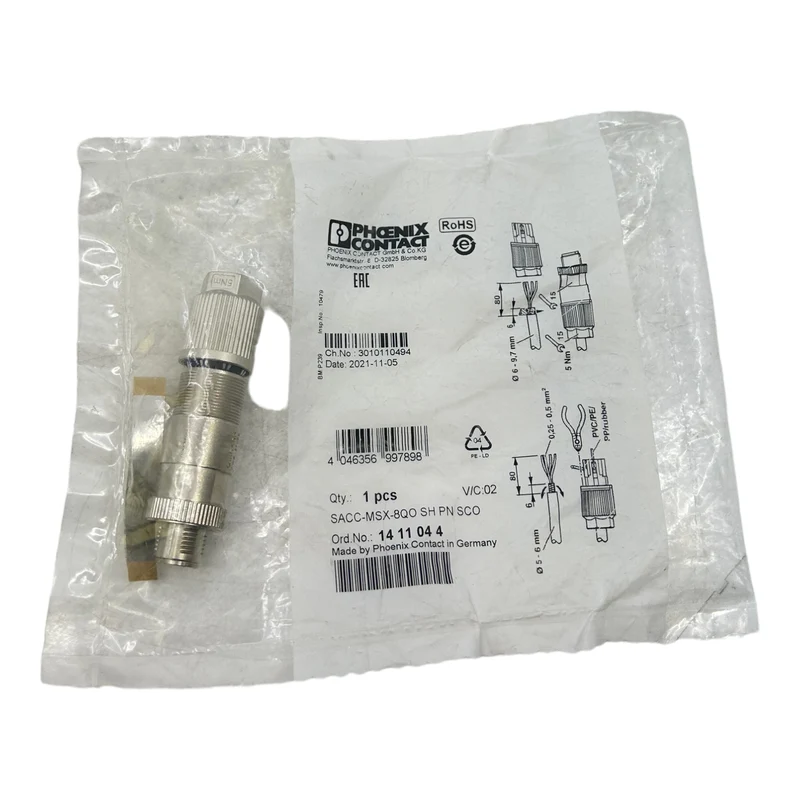 Phoenic Contact SACC-MSX-8QOSHPNSCO Datensteckverbinder 1411044 48VAC 0,5A 60VDC