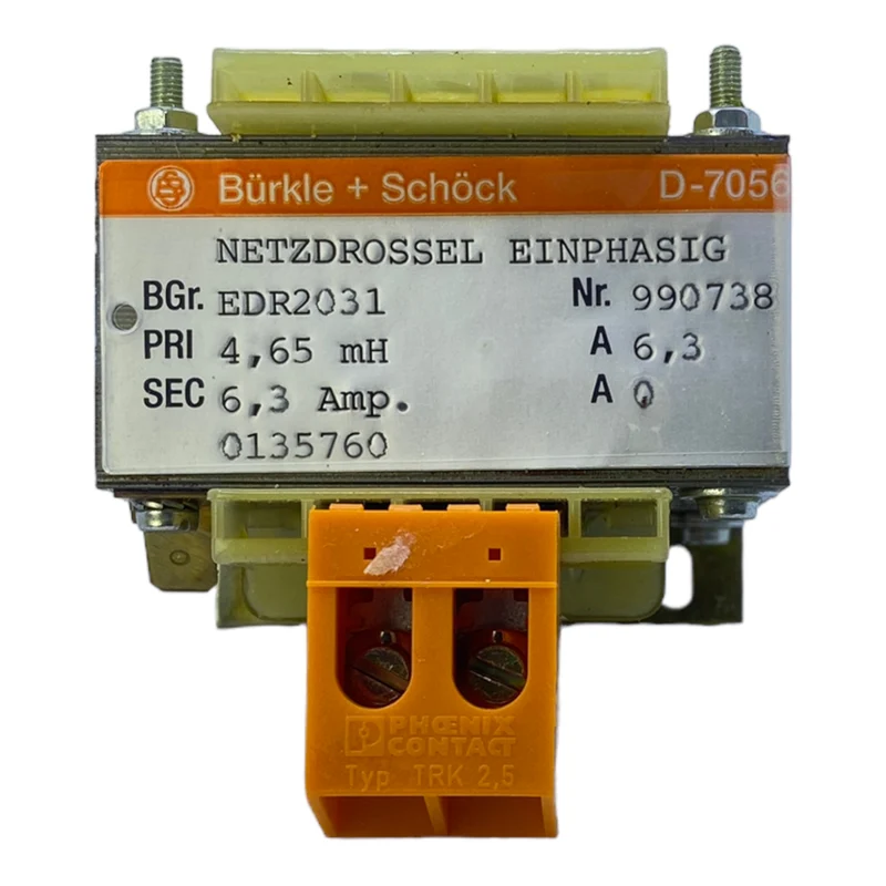 Bürkle+Schöck EDR2031 Transformator 4,65mH 6,3A Hz50