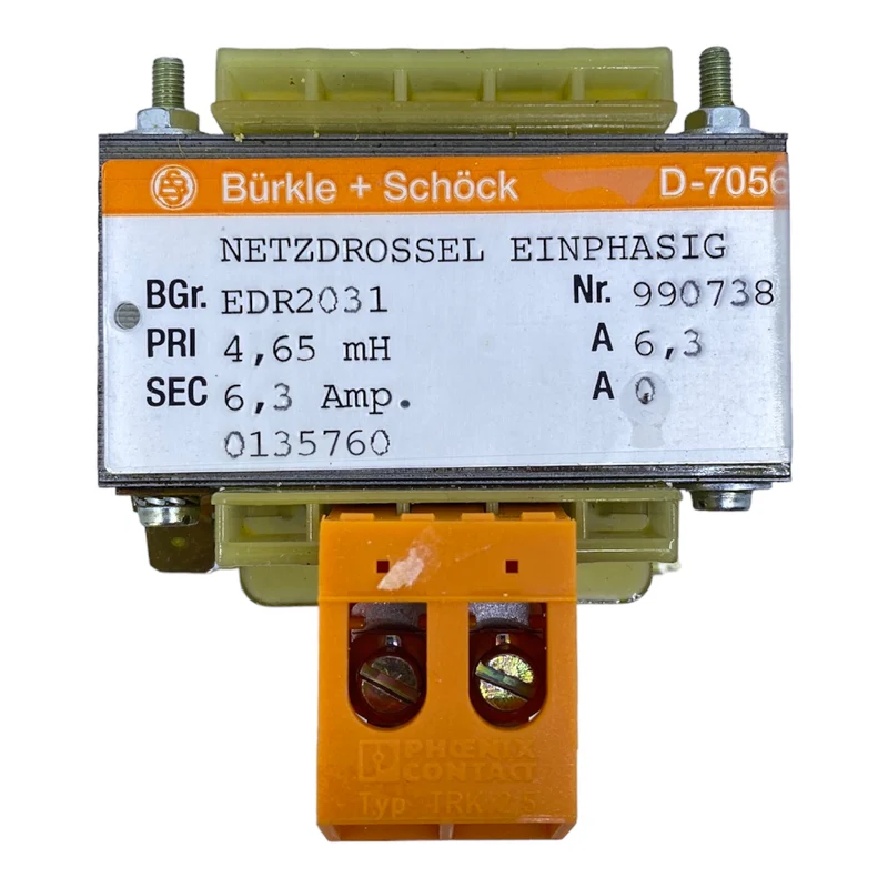 Bürkle+Schöck EDR2031 Transformator 4,65mH 6,3A Hz50