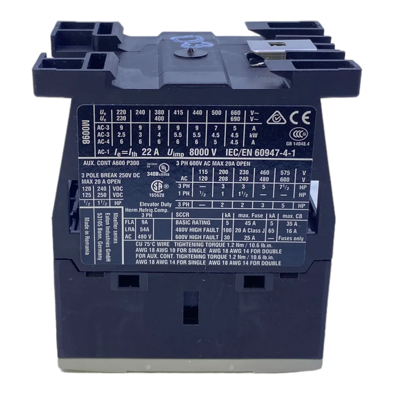 EATON DILM9-10 Schütz 3 Schließer 4 kW 24V DC 9 A IP20 400V AC 3polig