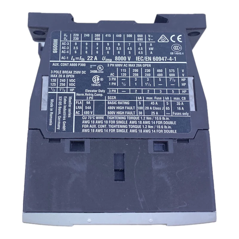 EATON DILM9-10 Schütz 3 Schließer 4 kW 24V DC 9 A IP20 400V AC 3polig