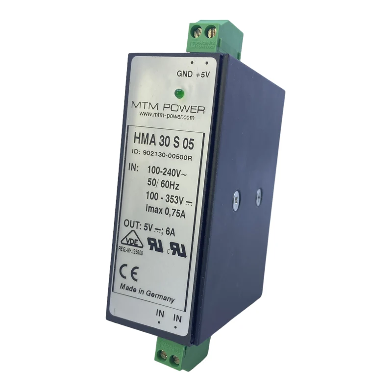 MTM Power HMA30S05 Netzteil, 100-240V, 5V…6A, Imax 0,75A, 50-60Hz,100-353V