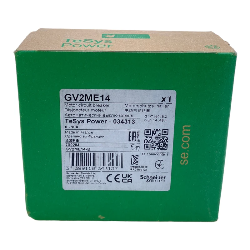 Schneider Electric GV2ME14 Motorschutzschalter 034313 3polig 6-10A