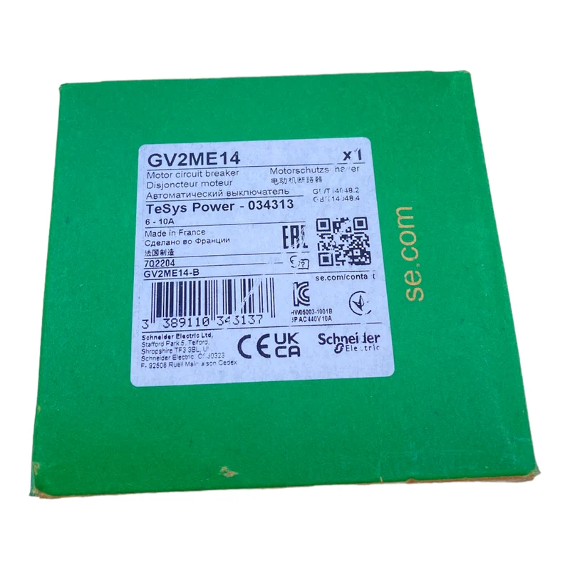 Schneider Electric GV2ME14 Motorschutzschalter 034313 3polig 6-10A
