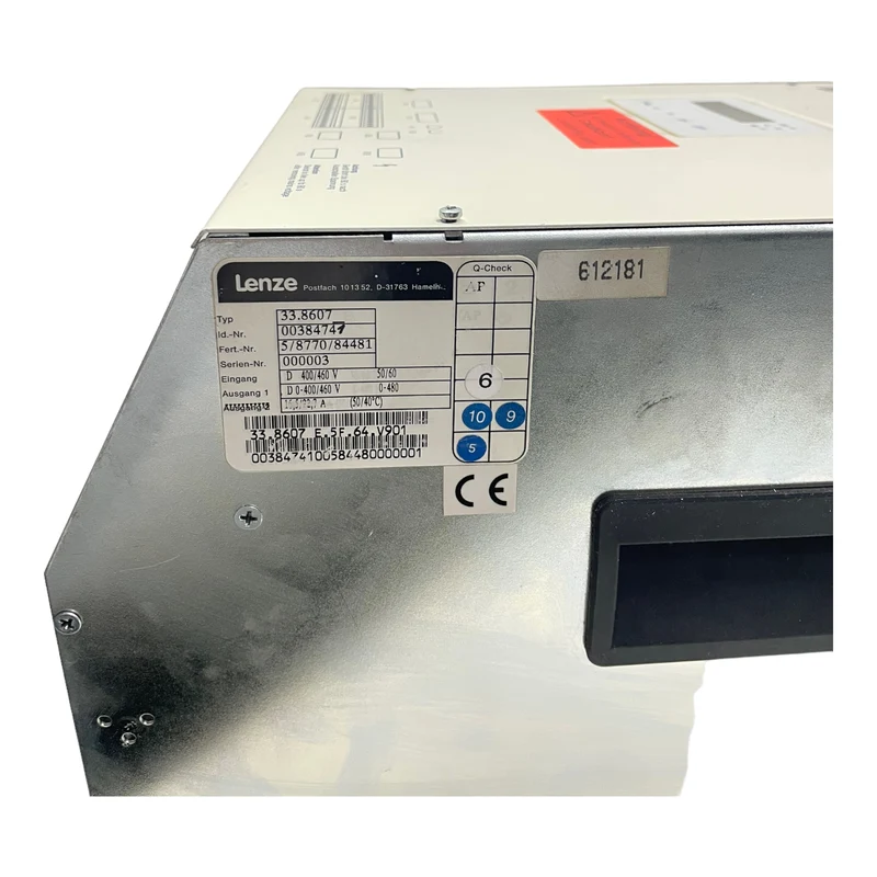 Lenze 33.8607 Frequenzumrichter 400/460V 50/60Hz / 0-400/460V 0-480Hz 16,5/22,7A