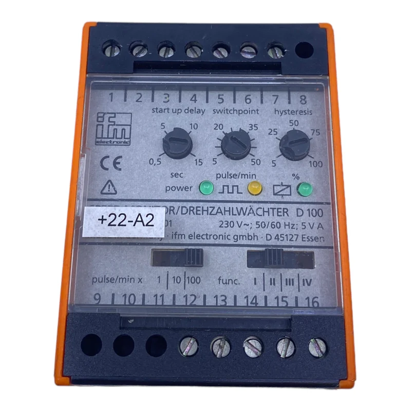 Ifm DD0001 Auswerteeinheit <230V AC 50/60Hz 24V DC