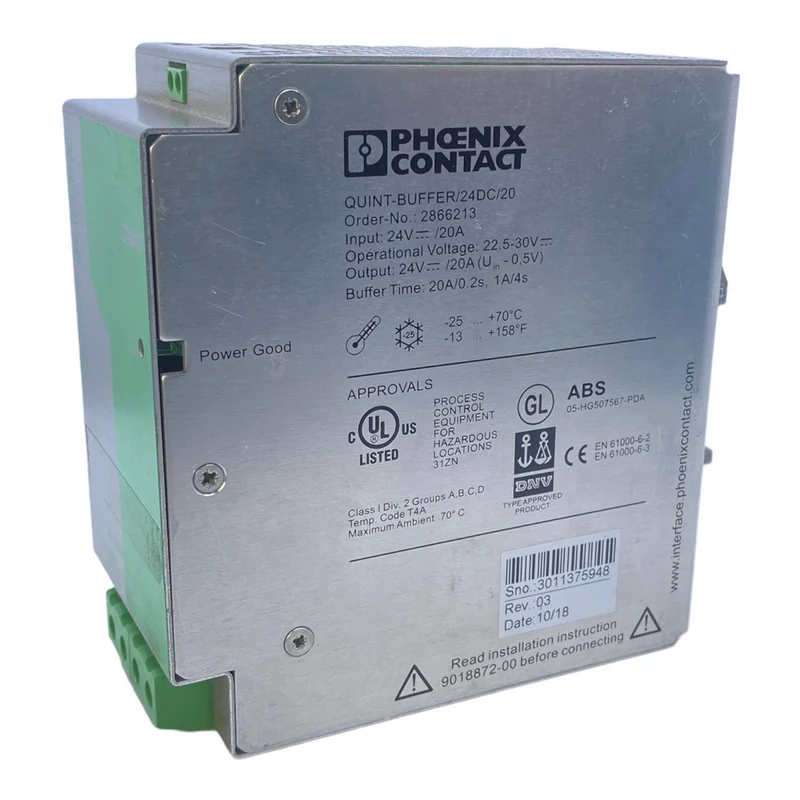 Phoenix Contact Quint-Buffer/24DC/20 Puffermodul Stromversorgung 2866213 24V DC