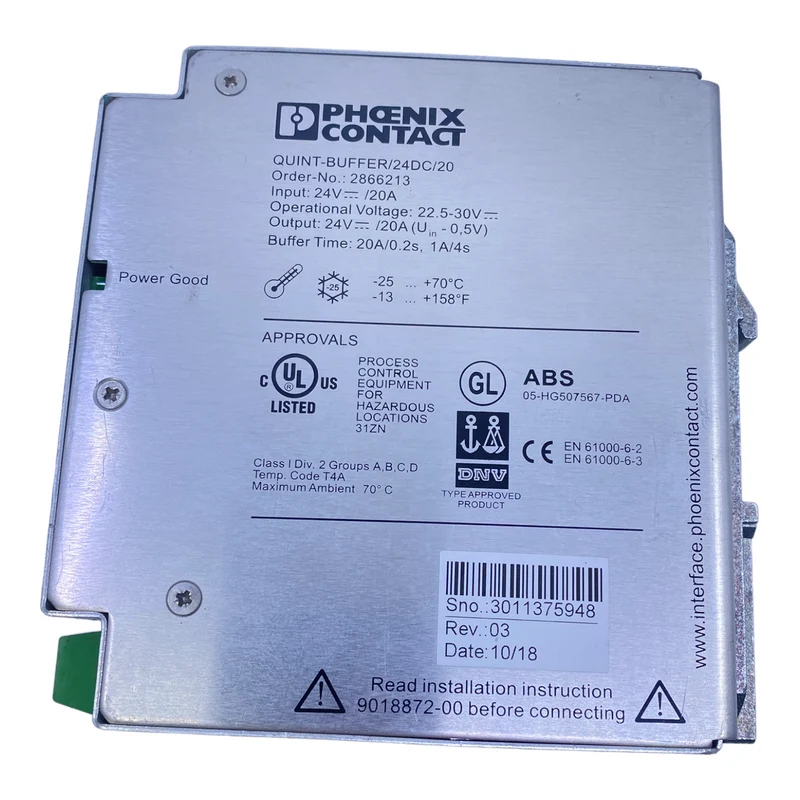 Phoenix Contact Quint-Buffer/24DC/20 Puffermodul Stromversorgung 2866213 24V DC