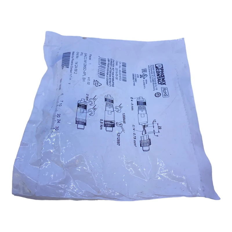 Phoenix Contact SACC-M12MSD-4PLSH Steckverbinder 1424682 4-polig 48V AC 60V DC
