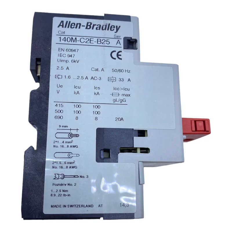 Allen Bradley 140M-C2E-B25 Motorschutzschalter 230-460-575V AC 2.5A