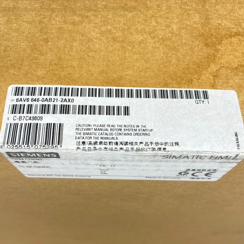 Siemens 6AV6646-0AB21-2AX0 THIN CLIENT TC 15" TOUCH