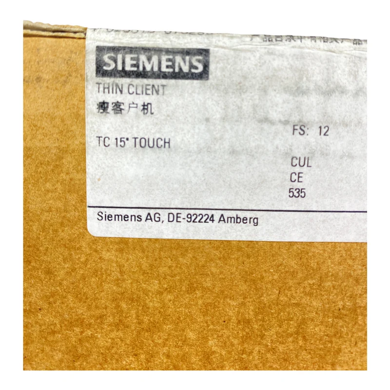 Siemens 6AV6646-0AB21-2AX0 THIN CLIENT TC 15" TOUCH