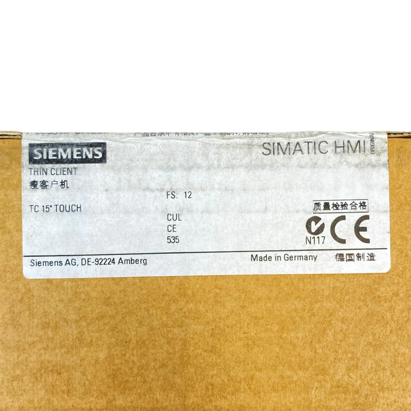 Siemens 6AV6646-0AB21-2AX0 THIN CLIENT TC 15" TOUCH
