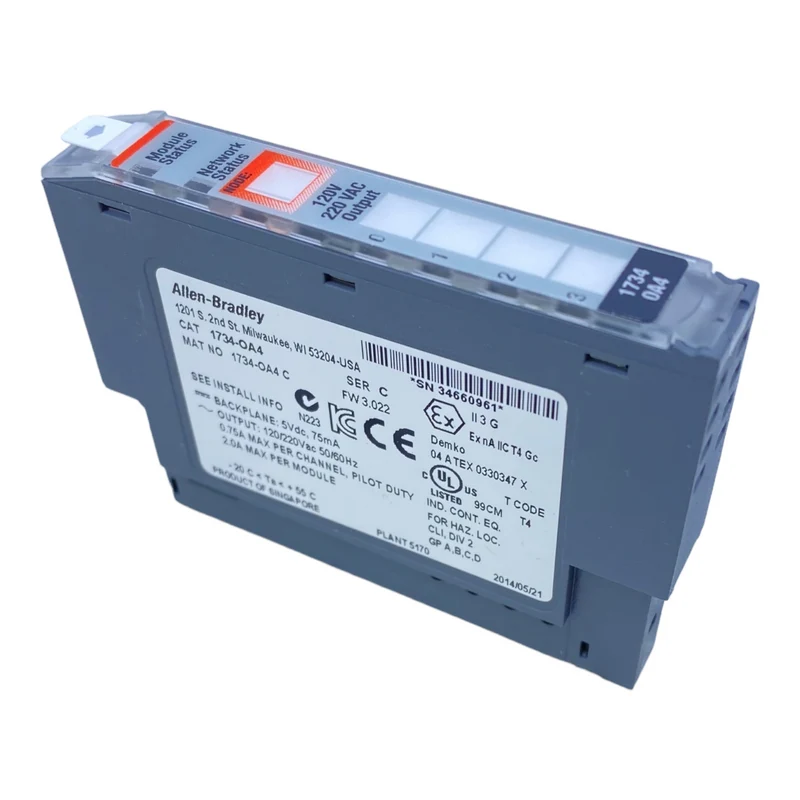 Allen-Bradley 1734-OA4 Digitales Ausgangsmodul 120/220V AC 50/60Hz / 5V DC 75 mA