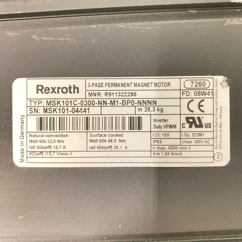 Rexroth MSK101C-0300-NN-M1-BP0-NNNN Servomotor Servo Motor