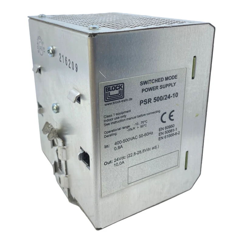 Block PSR500/24-10 Netzteil 3x 400-500V / 0,8A DC 24V/10A 50-60Hz