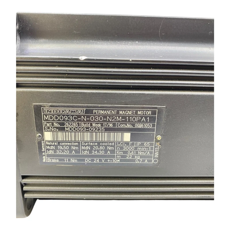 Indramat MDD093C-N-030-N2M-110PA1 Servomotor 24V DC 0.7 A