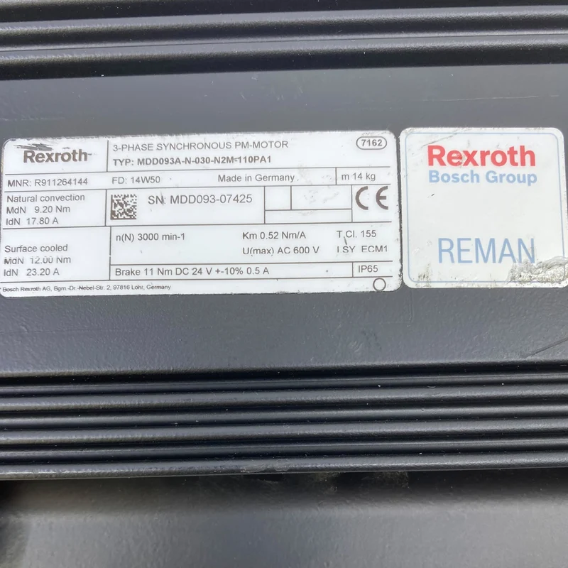 Bosch Rexroth MDD093A-N-030-N2M-110PA1 Servomotor 24V DC 0.5 A