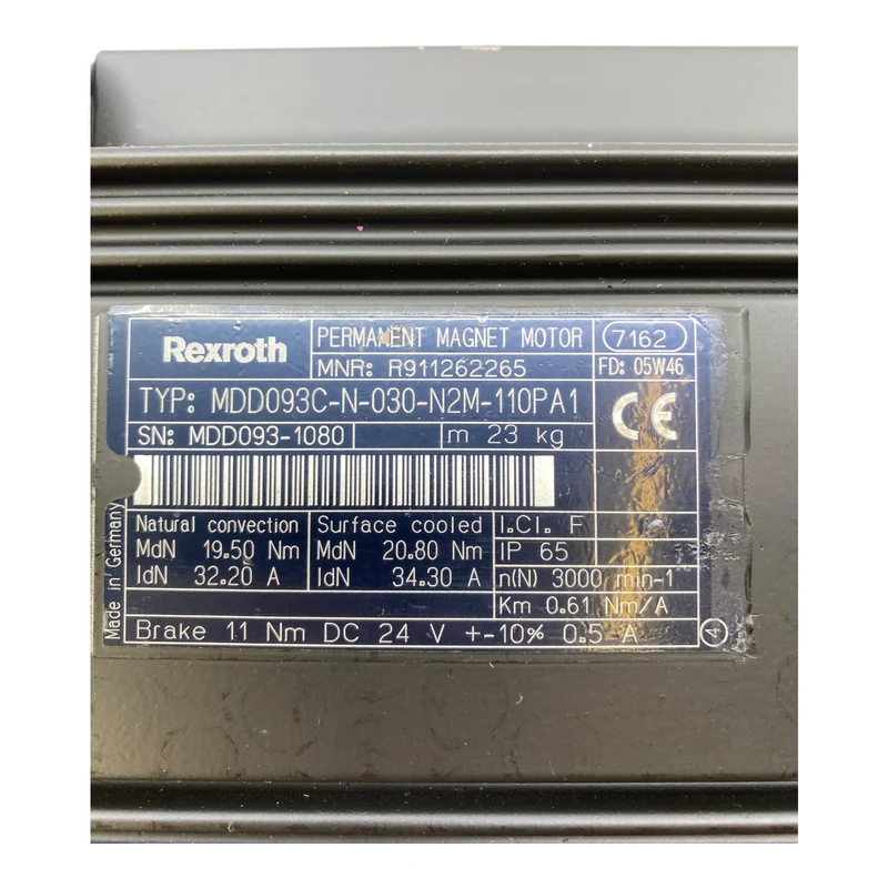 Indramat MDD093C-N-030-N2M-110PA1 Servomotor 24V DC 0.5A