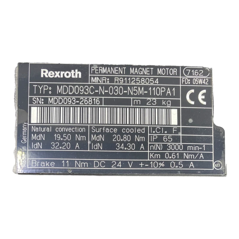 Rexroth Servomotor 19,50Nm MDD093C-N-030-N5M-110PA1 R911258054 Servomotor 19,5Nm
