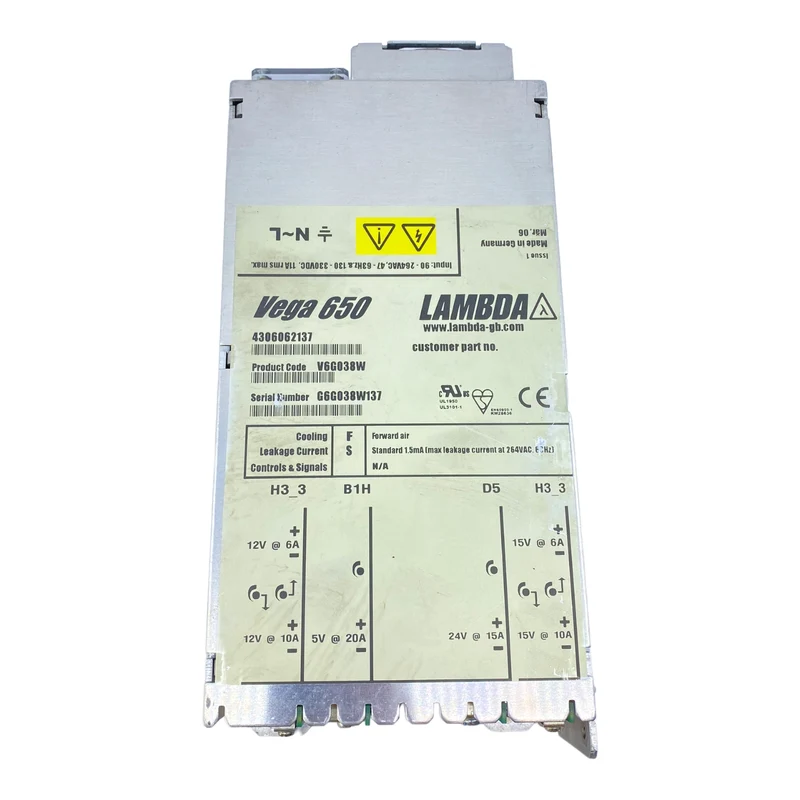 Lambda Vega 650 Netzteil V6G038W 90-264V AC 130-330V DC 47-63Hz