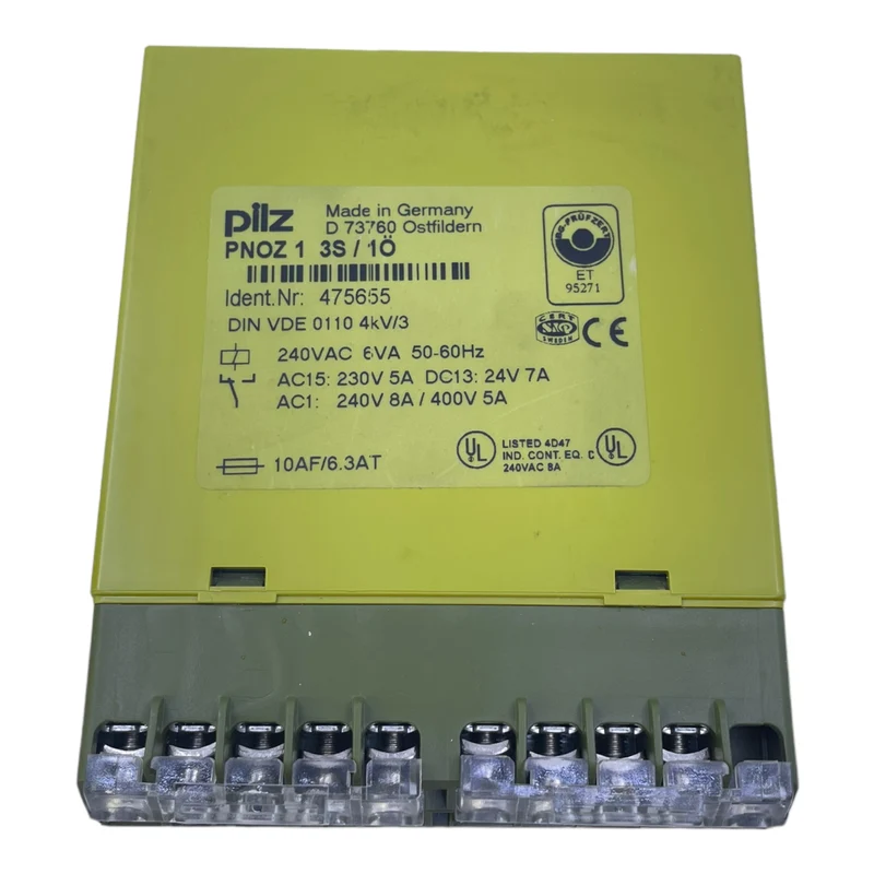 Pilz PNOZ13S/1Ö Sicherheitsrelais 475655 240V AC 6VA 50-60Hz Relais