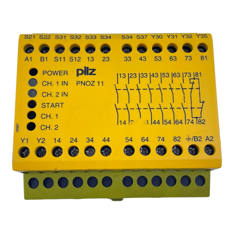 Pilz PNOZ11 Sicherheitsrelais 774080 24V DC 50/60Hz 230-240V AC 230V 5,0 240V 8,0A