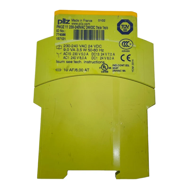 Pilz PNOZ11 Sicherheitsrelais 774080 24V DC 50/60Hz 230-240V AC 230V 5,0 240V 8,0A