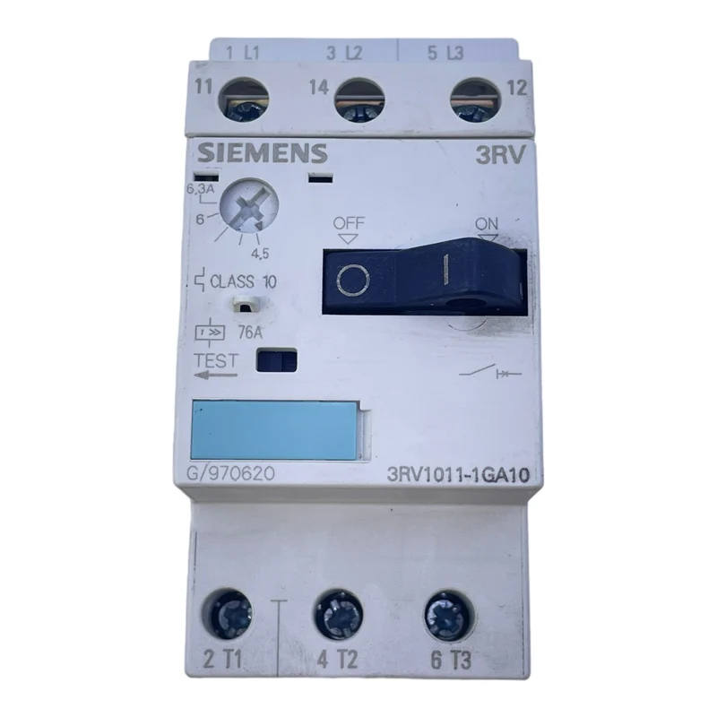 Siemens 3RV1011-1GA10 Motorschutzschalter 4,5→6,3 A Sirius Innovation 3RV1