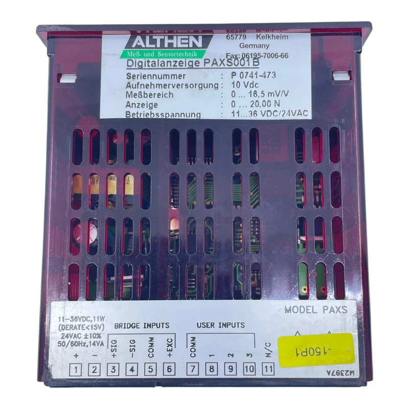 Althen PAXS001B Digitalanzeige P 0741-473 10Vdc 11...36VDC/24VAC 0...18,5mVN