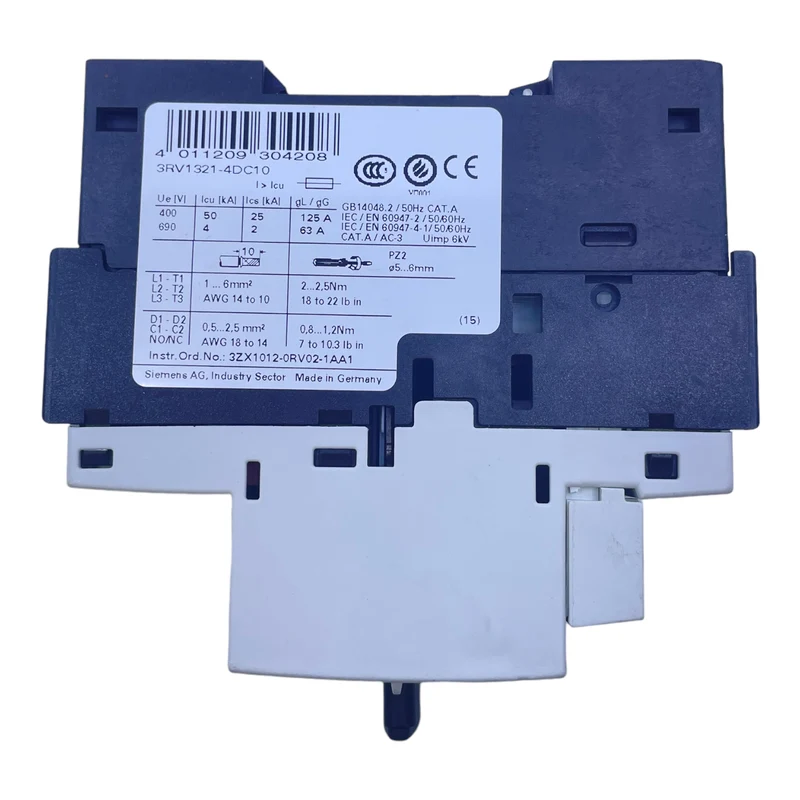 Siemens 3RV1321-4DC10 Motorschutzschalter 400V 50kA 690V 4kA 50/60Hz