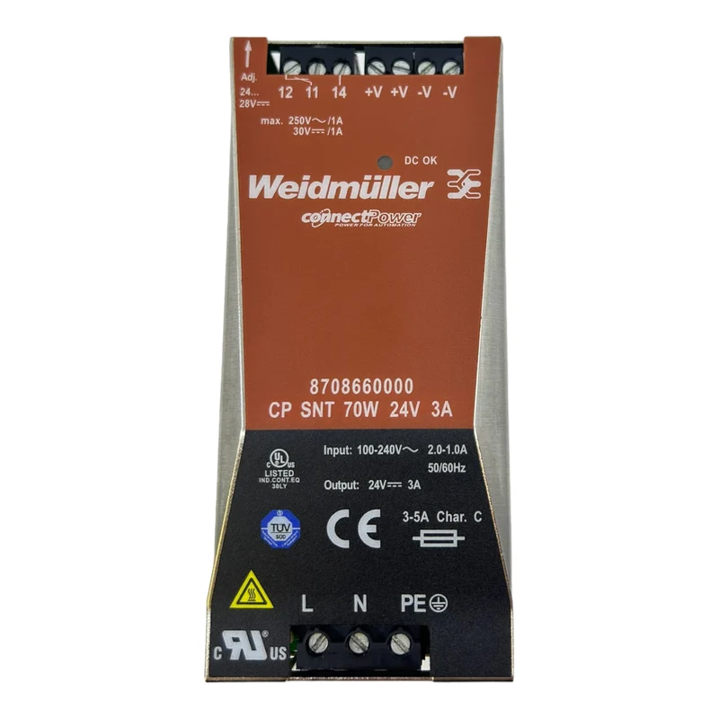 Weidmüller 8708660000 Netzteil 24V 70W 3A 2,0-1,0A 100-240V
