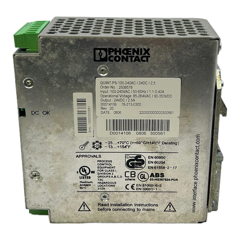 Phoenix Contact 2938578 Netzteil QUINT-PS-100-240AC/24DC/2,5 24V DC 5A 120W