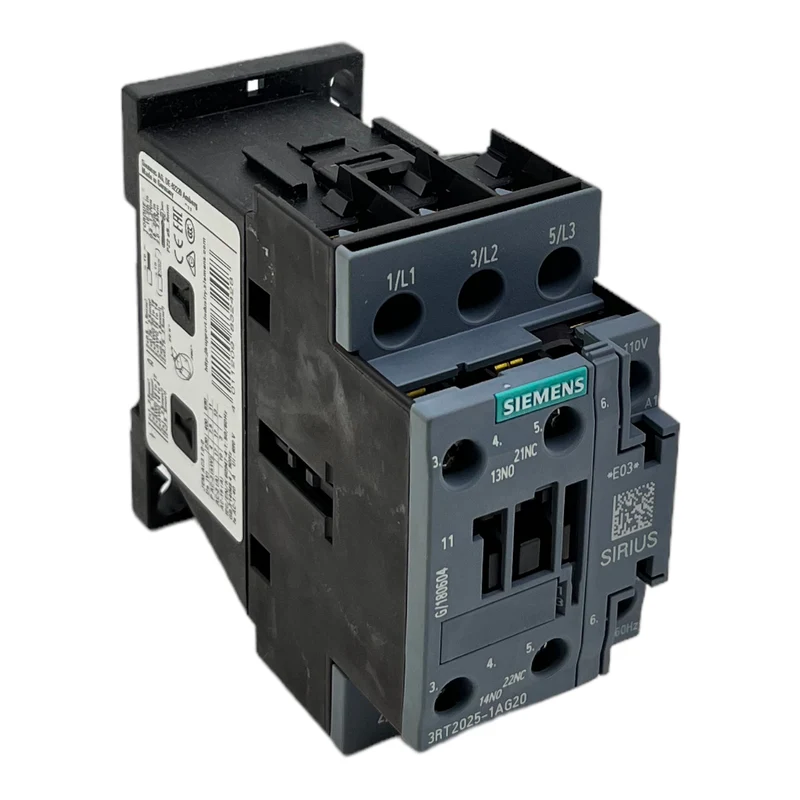 Siemens 3RT2025-1AG20 Steuerrelais 3P 40A 110V AC 690V AC 17A SIRIUS Innovation