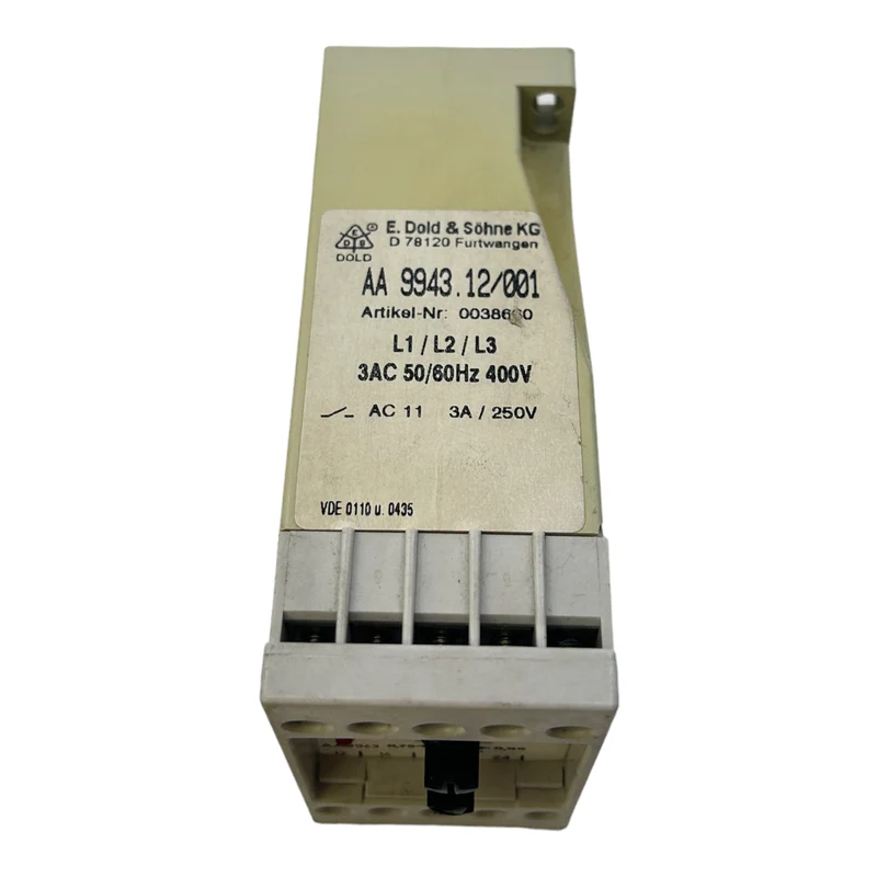 E.Dold & Söhne AA9943.12/001 Unterspannungsrelais 0038660 3AC 50/60Hz 400V