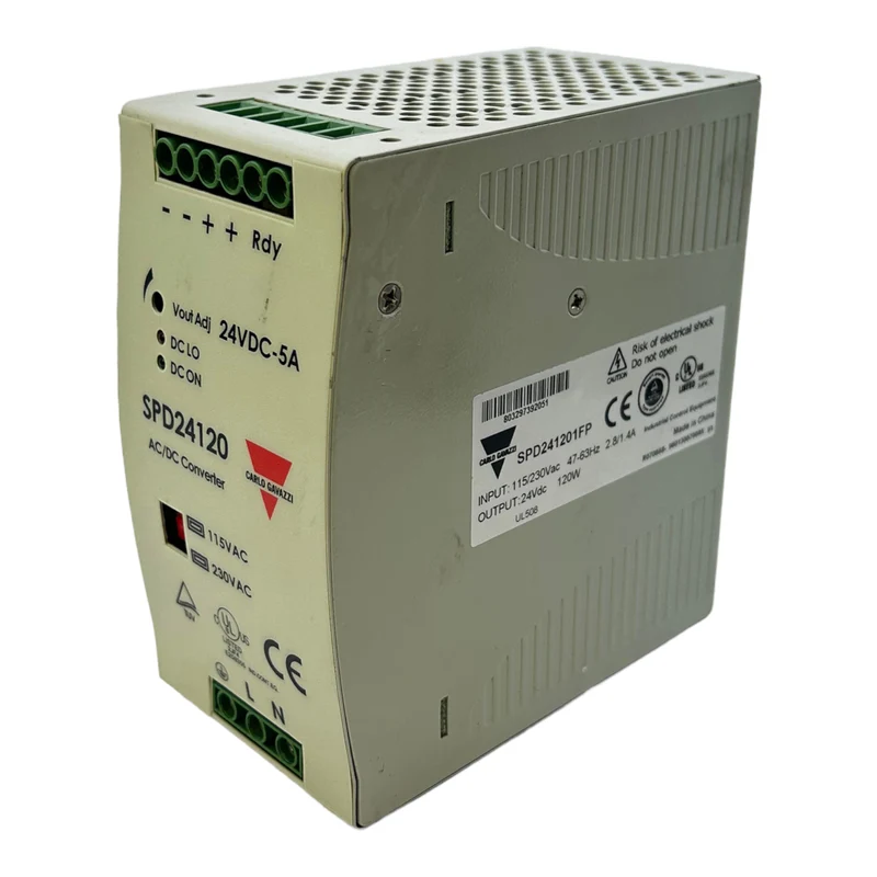 Carlo Gavazzi SPD241201FP Converter Out: 24VDC 5A 120W Inp: 115/230VAC 47-63Hz