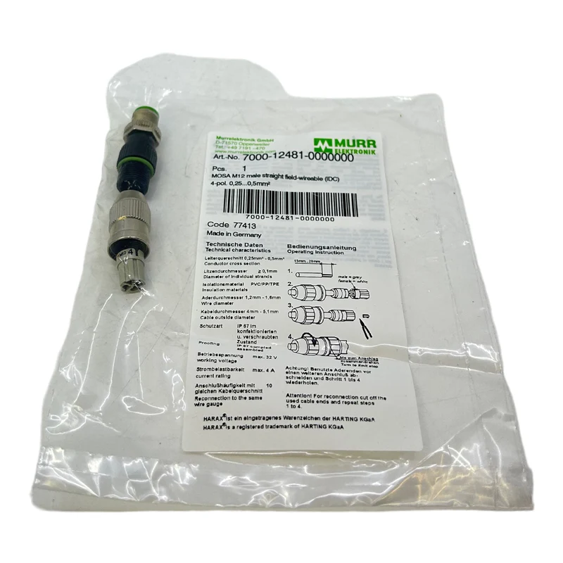 Murr 7000-12481-0000000 Mosa M12 Steckverbinder VE:2Stk.