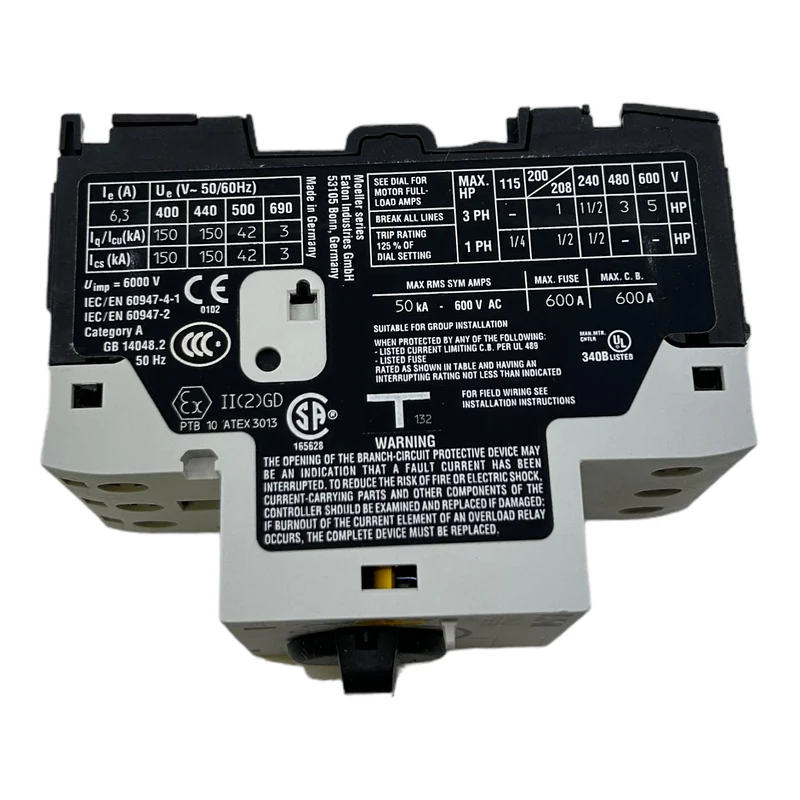 Moeller PKZM0-0,63 Motorschutzschalter 400V/50Hz/3ph IP20, 0,40 - 0,63A