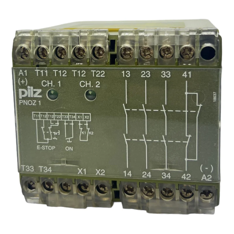 Pilz PNOZ124VDC3S1Ö Sicherheitsrelais 475695 24V DC 3,5W 230V 5A DC13 24V 7A