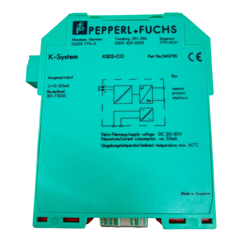 Pepperl+Fuchs KSD2-CO Analog-Ausgangstrennwandler 54078S 20-30V DC 0/4-20mA IP20