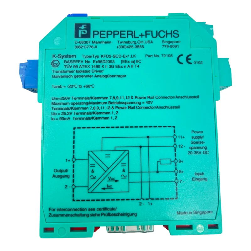 Pepperl+Fuchs KFD2-SCD-EX1.LK SMART-Ausgangstreiber 72108 20-35V DC -20°C-+60°C