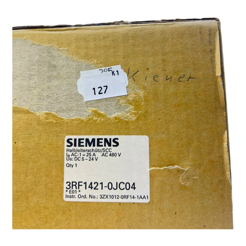 Siemens 3RF1421-0JC04 Halbleiterschütz AC-1 25A 480V AC 5-24V DC