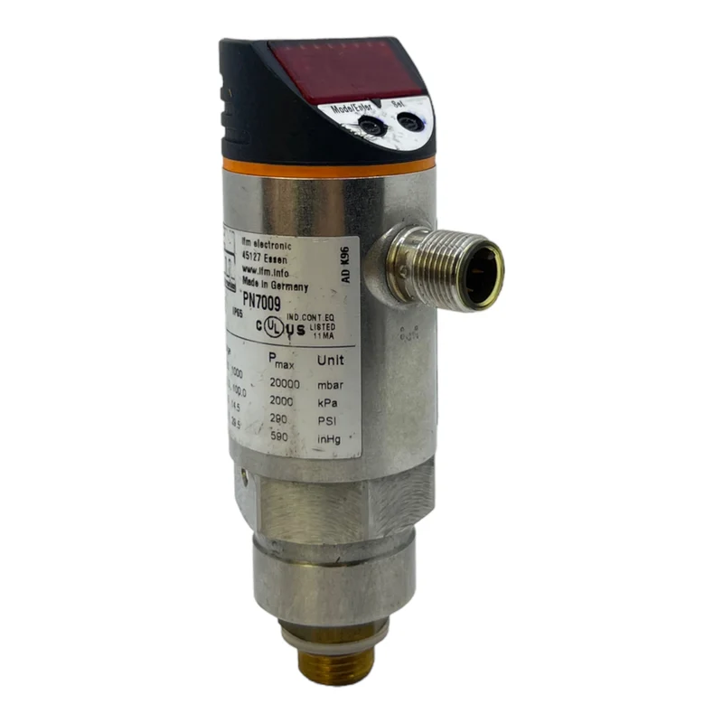 IFM PN7009 Elektronischer Drucksensor 18-36V DC 250mA IP65 Drucksensor