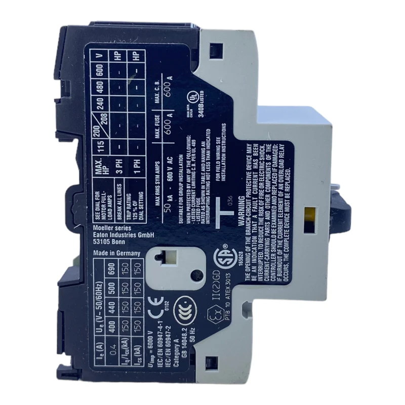 Eaton PKZM0-0,4 Motorschutzschalter 3 polig 40 - 60 Hz 690V AC IP20/IP00 5.22 W
